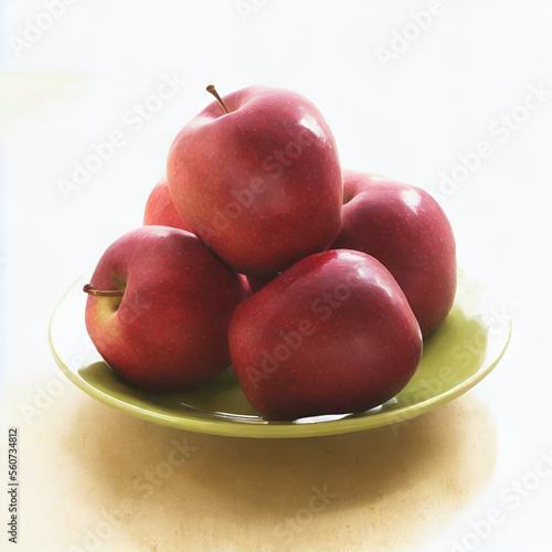Wallpaper Mural apples on a plate Torontodigital.ca