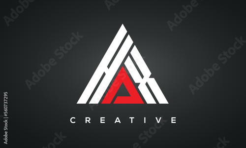 HAX monogram triangle logo design