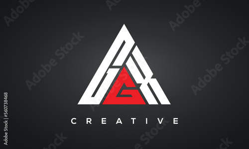 GGX monogram triangle logo design
