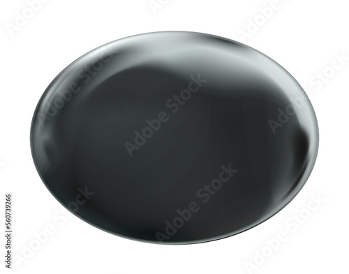 Realistic round gray, grey or black plate isolated. dark circle frame. Metal painted or plastic mockup. png