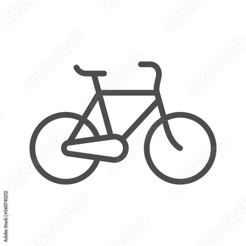 Retro bicycle line outline icon