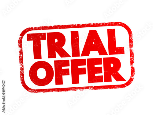 Trial Offer text stamp, concept background