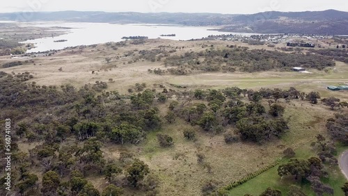 Aerial Shot around Lake Jindabyne in Summer photo