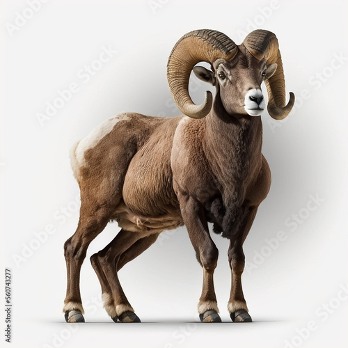 Bighorn Sheep full body image with white background ultra realistic



 photo