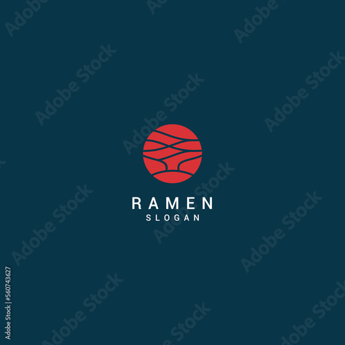 Ramen logo design icon vector
