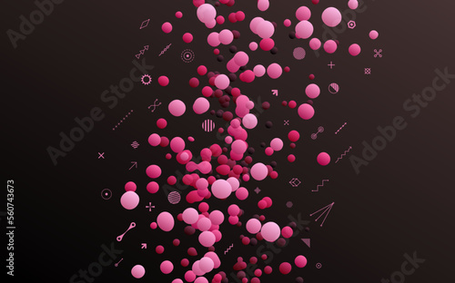Modern art composition with simple geometric shapes and floating liquid blobs. Memphis design. Cover design template. Composition with bubbles. Design for banner, flyer, poster, cover or brochure.