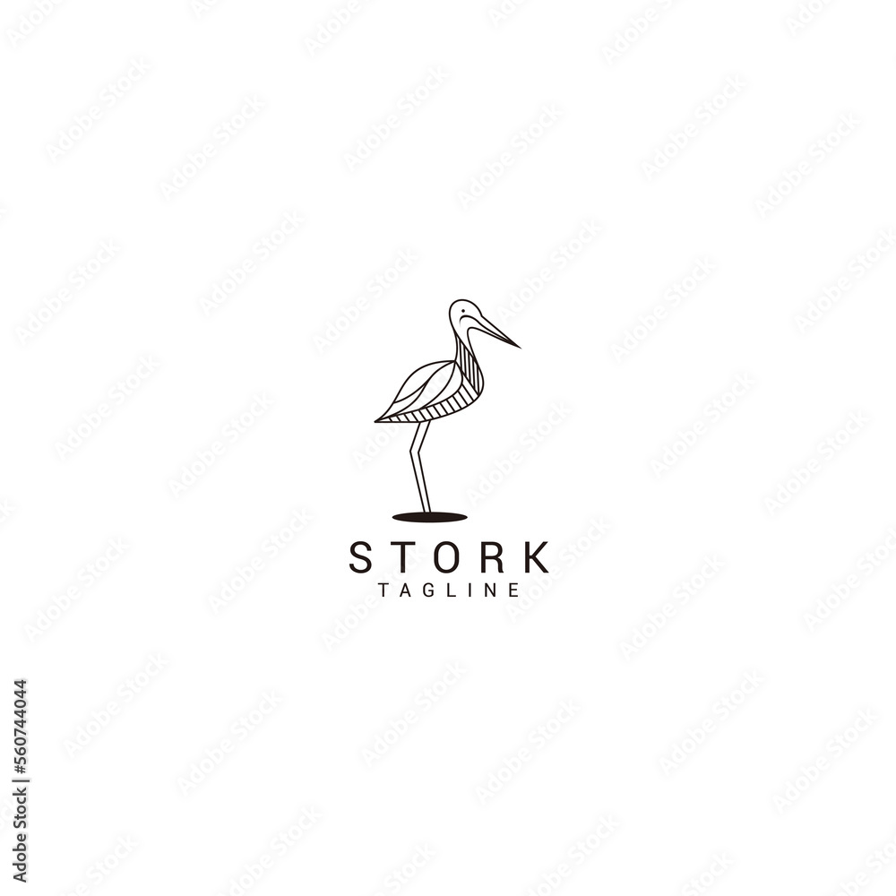Naklejka premium Heron logo design icon vector