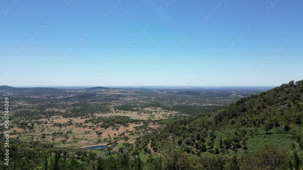 Aerial view of Castelo de vide Forested landscape, Portuguese destination Aerial view of Castelo de vide Forested landscape, Portuguese destination