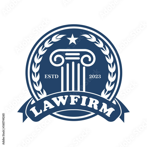 Vintage Law Firm Logo design, Law Office, Lawyer services, logo emblem, label logo template Vector,symbol,icon,