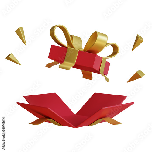 gift box giveaway 3d rendering illustration