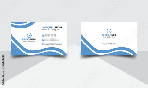 Corporate business card template.Double sided business card design.
Business Card Layout with Modern Design. modern creative design 
business card. Clean advertising design. Vector illustrator design.