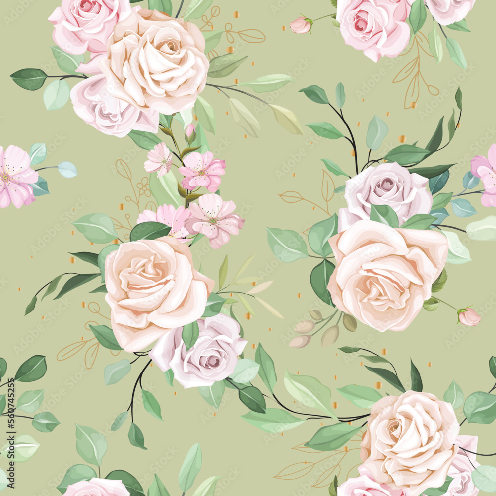 elegant floral seamless pattern design