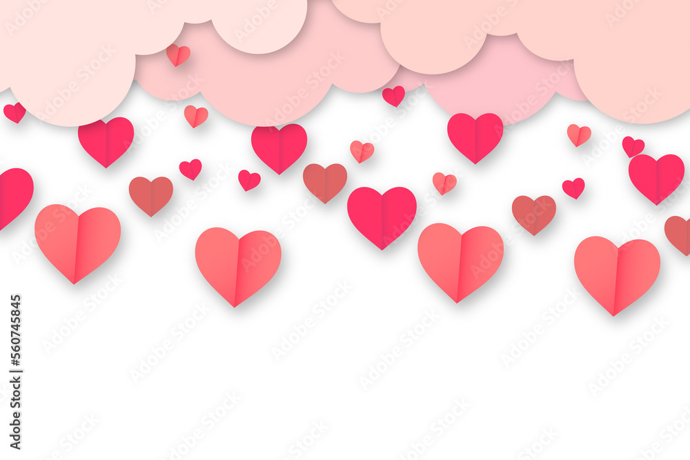 Valentine's day hearts rain PNG