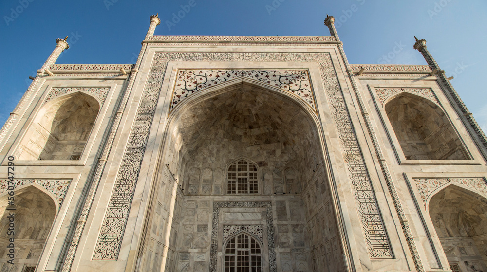 Entrance  of the Taj Mahal in Agra, India