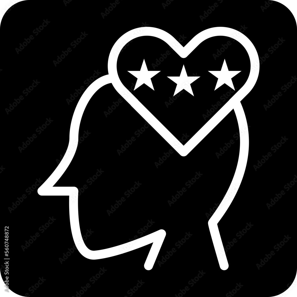 Solid love star Emotional maturity vector icon Solid love star Emotional maturity vector icon