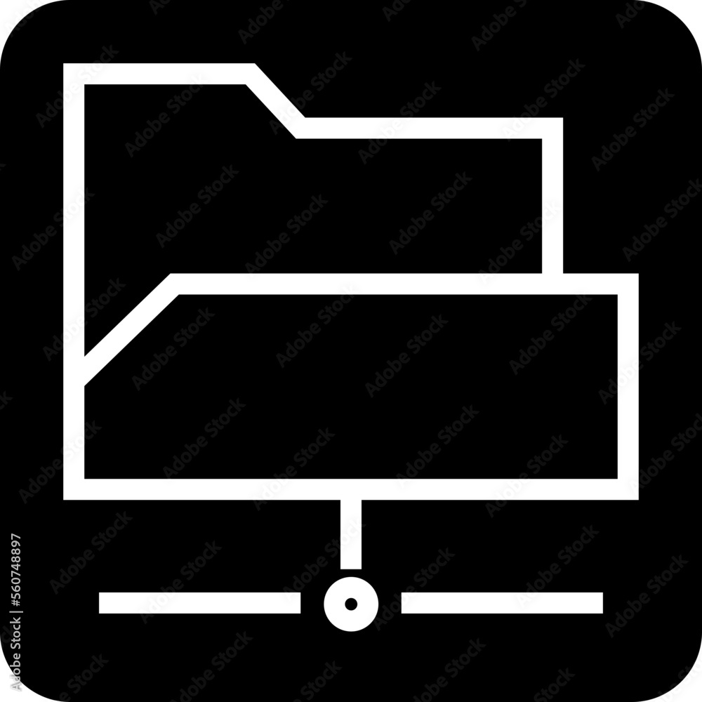 Solid Mind Map Network folder vector icon Solid Mind Map Network folder vector icon