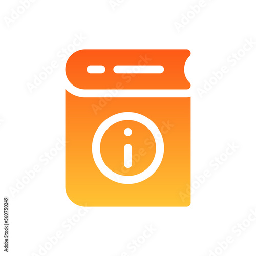 guidebook flat gradient icon