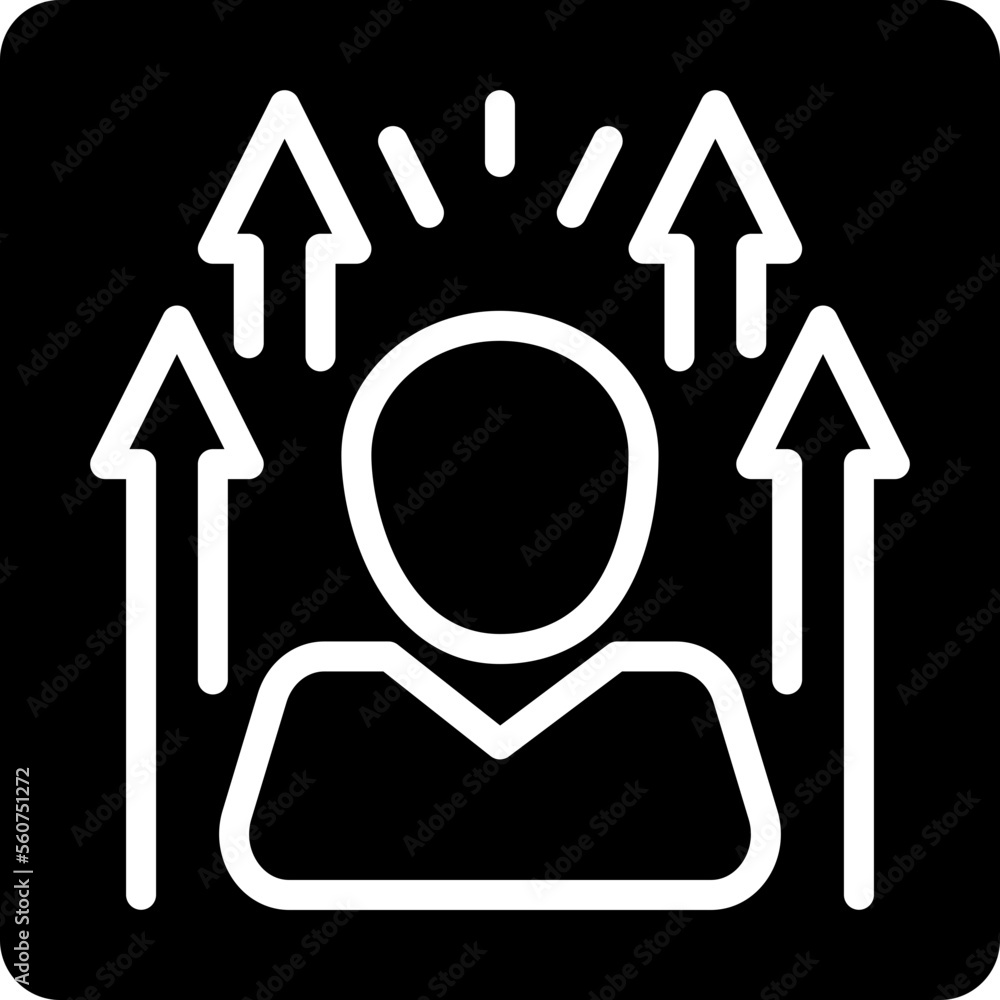 Obraz premium Solid up motivation vector icon