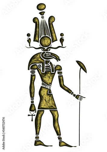 Khensu - God of ancient Egypt on transparent background © siloto