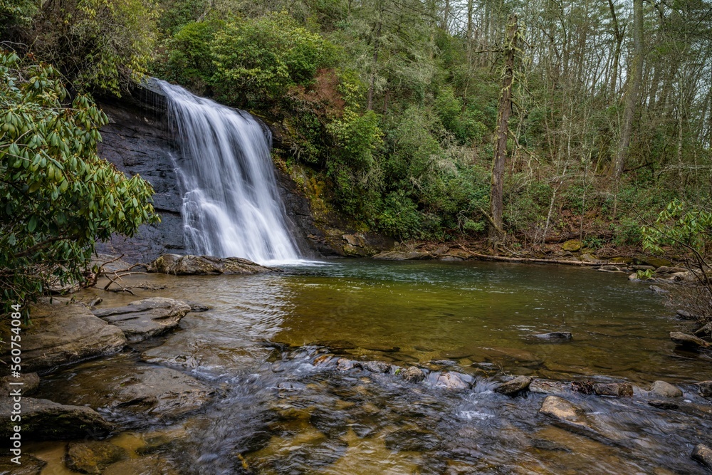 Obraz premium silver run falls and sliding rock