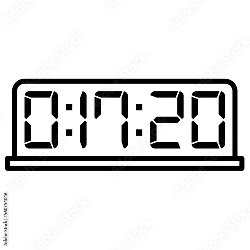 Digital clock icon vector design illustration.