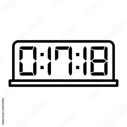Digital clock icon vector design illustration.