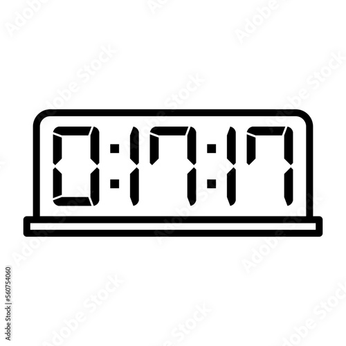 Digital clock icon vector design illustration.