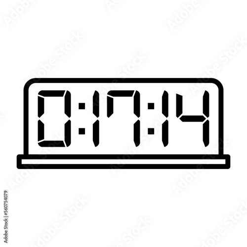 Digital clock icon vector design illustration.