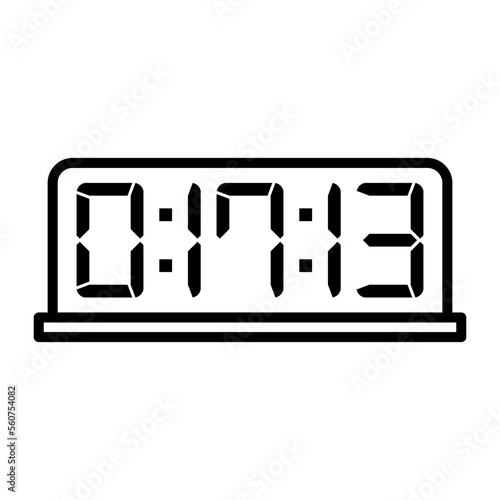 Digital clock icon vector design illustration.
