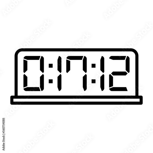 Digital clock icon vector design illustration.
