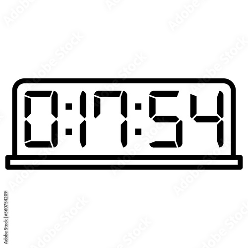 Digital clock icon vector design illustration.