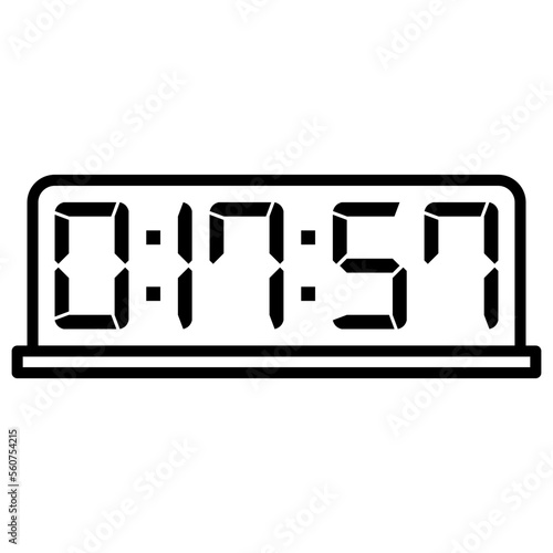 Digital clock icon vector design illustration.
