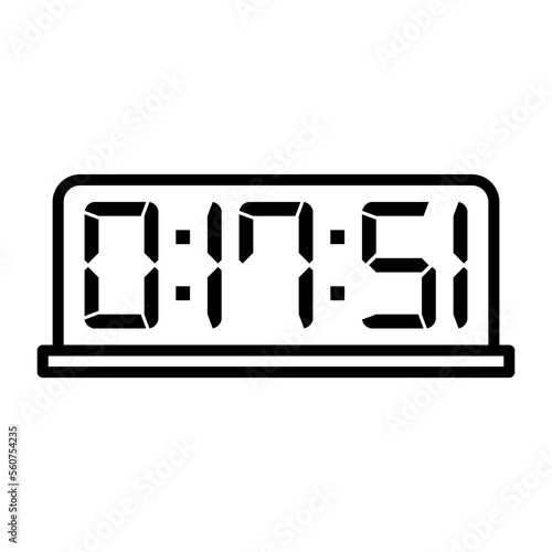 Digital clock icon vector design illustration.