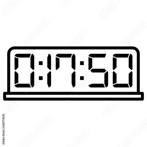 Digital clock icon vector design illustration.
