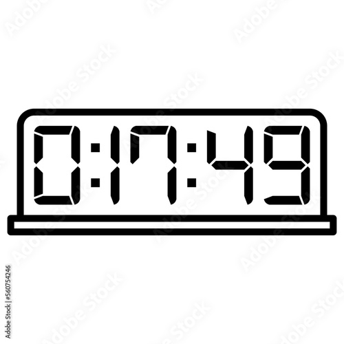 Digital clock icon vector design illustration.