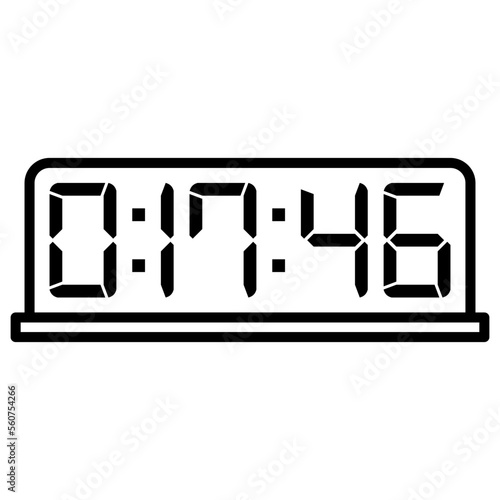 Digital clock icon vector design illustration.