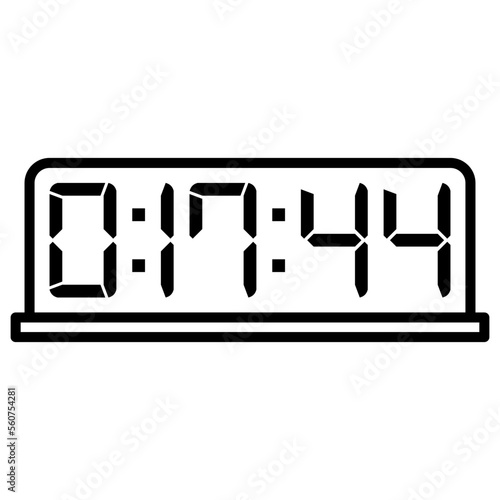Digital clock icon vector design illustration.