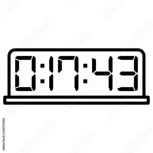 Digital clock icon vector design illustration.
