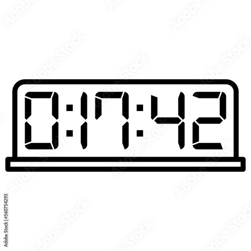 Digital clock icon vector design illustration.