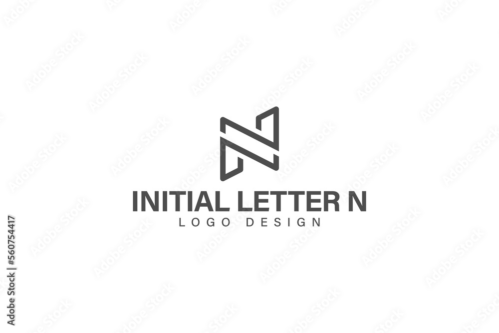 Monogram initial letter N logo design vector Monogram initial letter N logo design vector