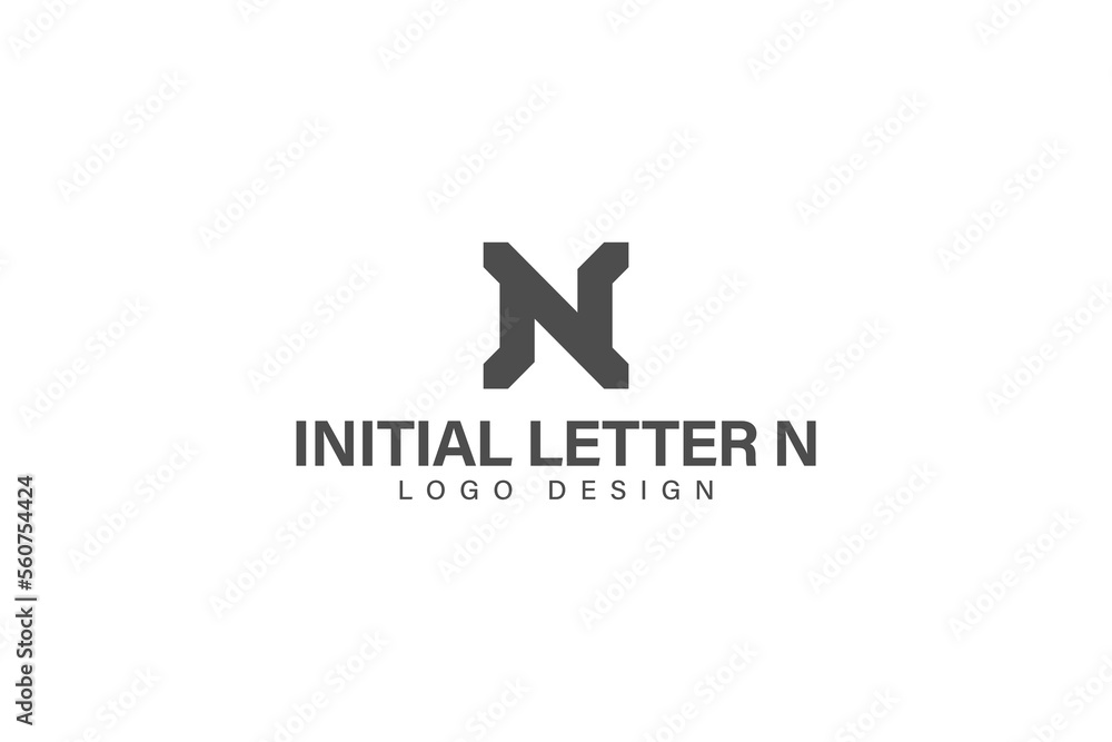 Monogram initial letter N logo design vector Monogram initial letter N logo design vector