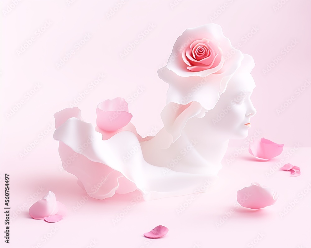 AI-Generated Image of an Abstract Pink Roses Background AI-Generated Image of an Abstract Pink Roses Background