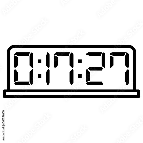 Digital clock icon vector design illustration.