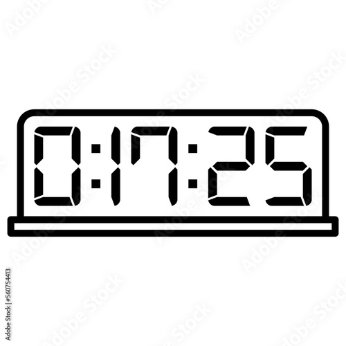 Digital clock icon vector design illustration.