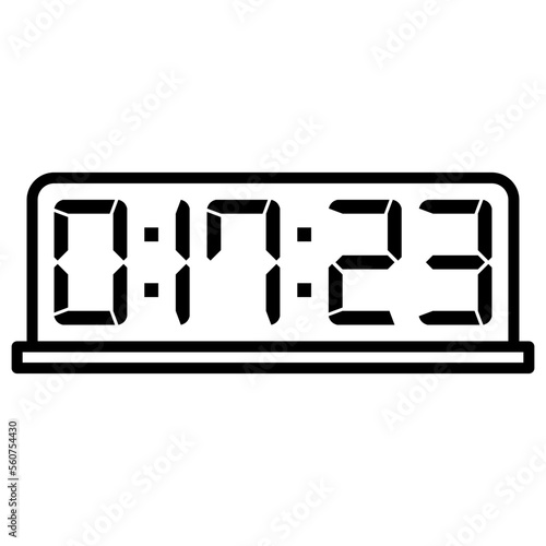 Digital clock icon vector design illustration.