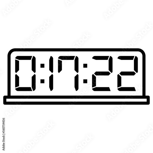 Digital clock icon vector design illustration.
