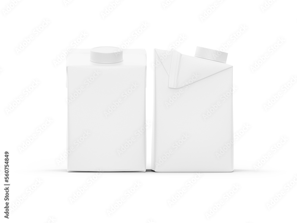 500 ml Container White Blank Front and Side 500 ml Container White Blank Front and Side