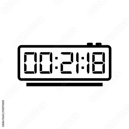 Digital, clock, led icon vector image. Can also be used for home electronics and appliances. Suitable for mobile apps, web apps and print media.