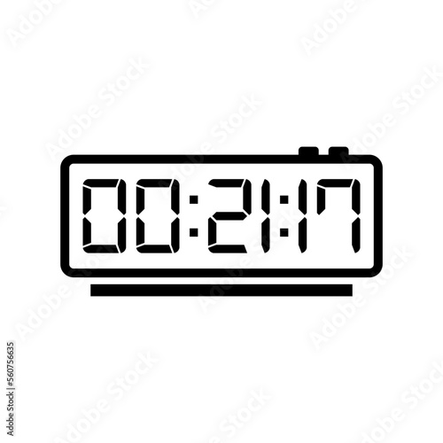 Digital, clock, led icon vector image. Can also be used for home electronics and appliances. Suitable for mobile apps, web apps and print media.