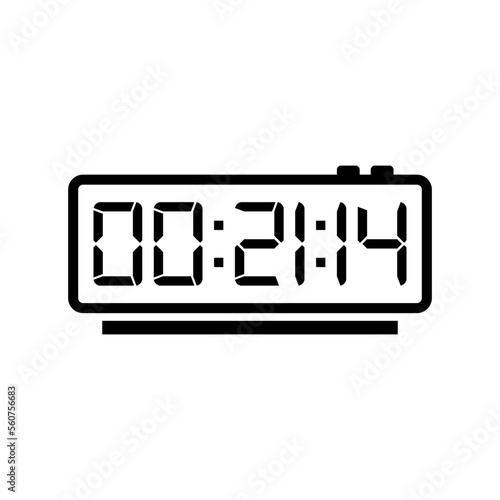 Digital, clock, led icon vector image. Can also be used for home electronics and appliances. Suitable for mobile apps, web apps and print media.